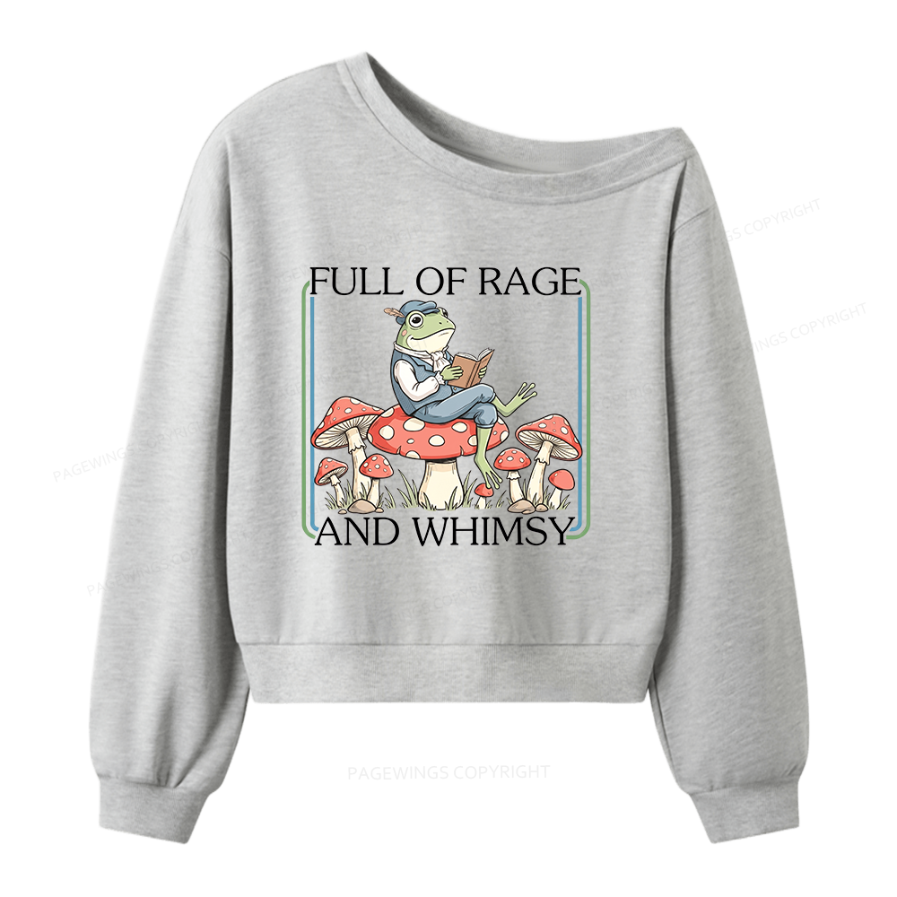 Pagewings Full Of Rage and Whimsy Women Off Shoulder Sweatshirt