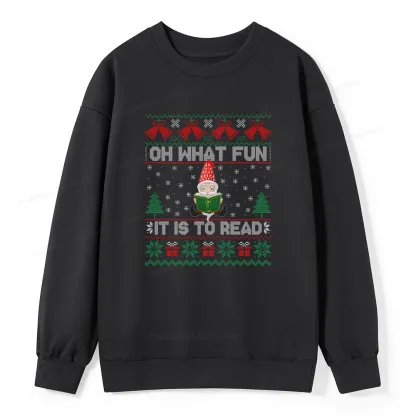 Pagewings Oh What Fun It Is To Read Unisex Classic Sweatshirt