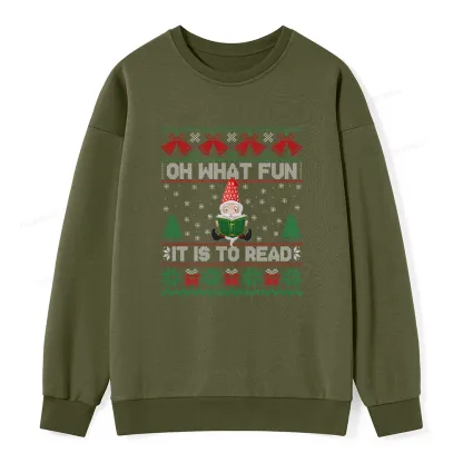 Pagewings Oh What Fun It Is To Read Unisex Classic Sweatshirt