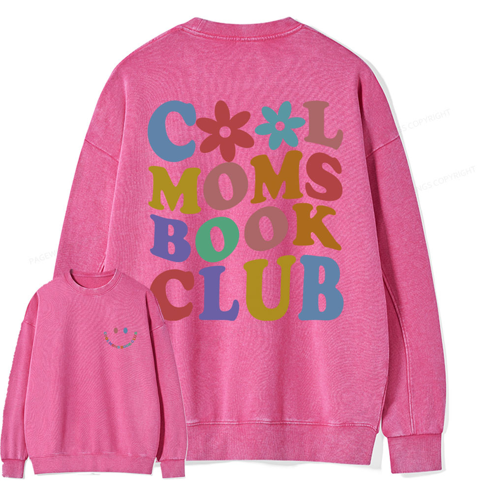 Pagewings Cool Aunts Books Clubs Unisex Washed Sweatshirt