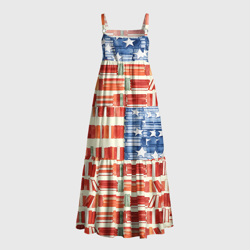 Pagewings Patriotic Nerd Maxi Dress