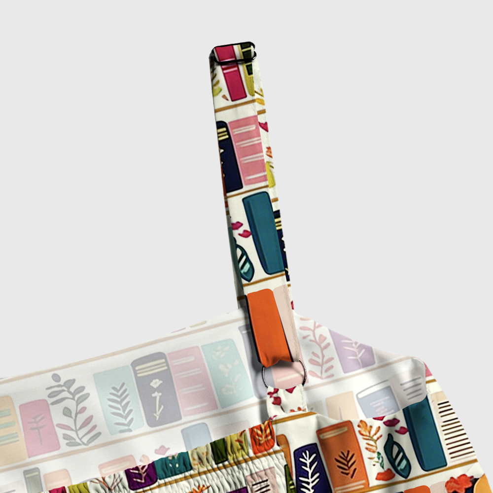 Pagewings Square Neck Bookish Floral  Maxi Dress