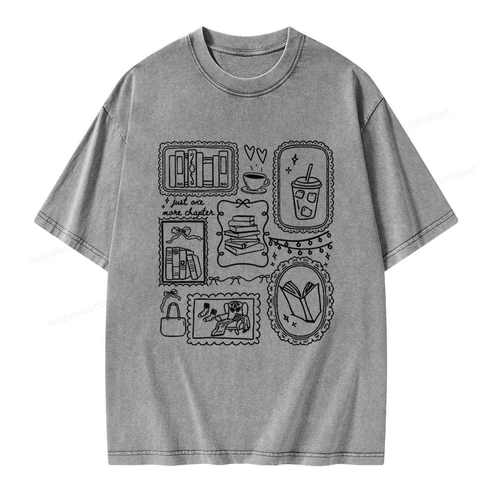 Pagewings Book Lover Unisex Washed T-shirt
