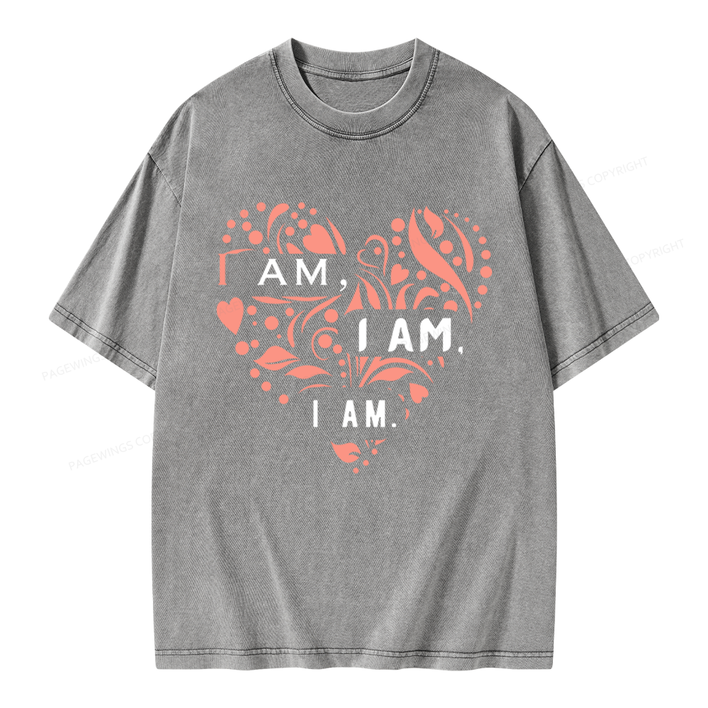 Pagewings I Am Unisex Washed T-shirt