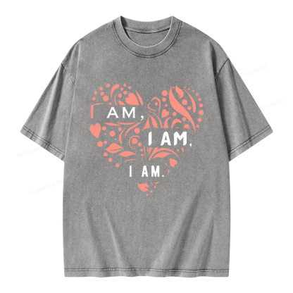 Pagewings I Am Unisex Washed T-shirt