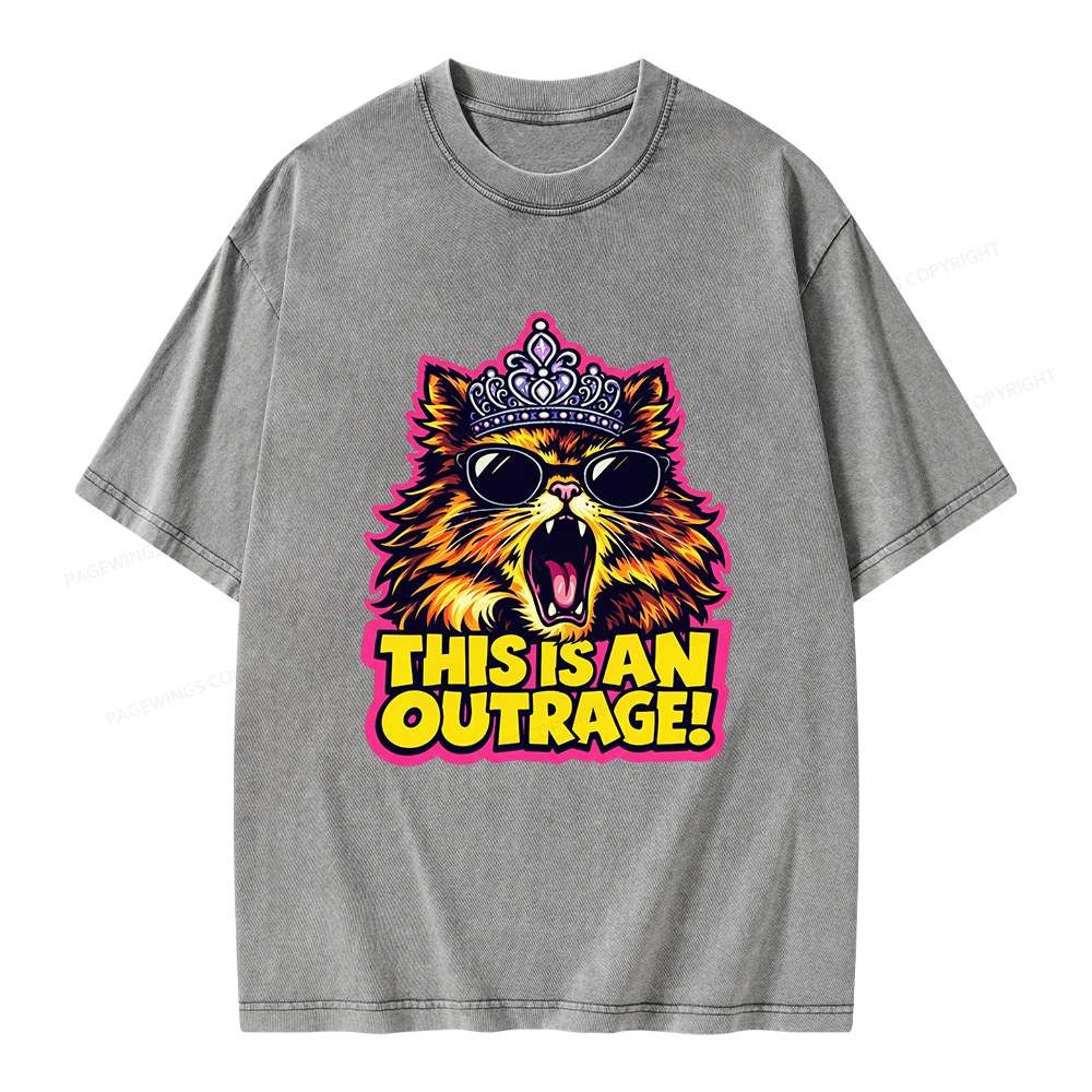 Pagewings This Is An Outrage Unisex Washed T-shirt