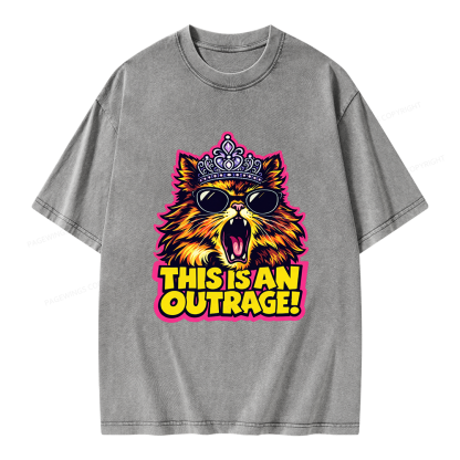 Pagewings This Is An Outrage Unisex Washed T-shirt