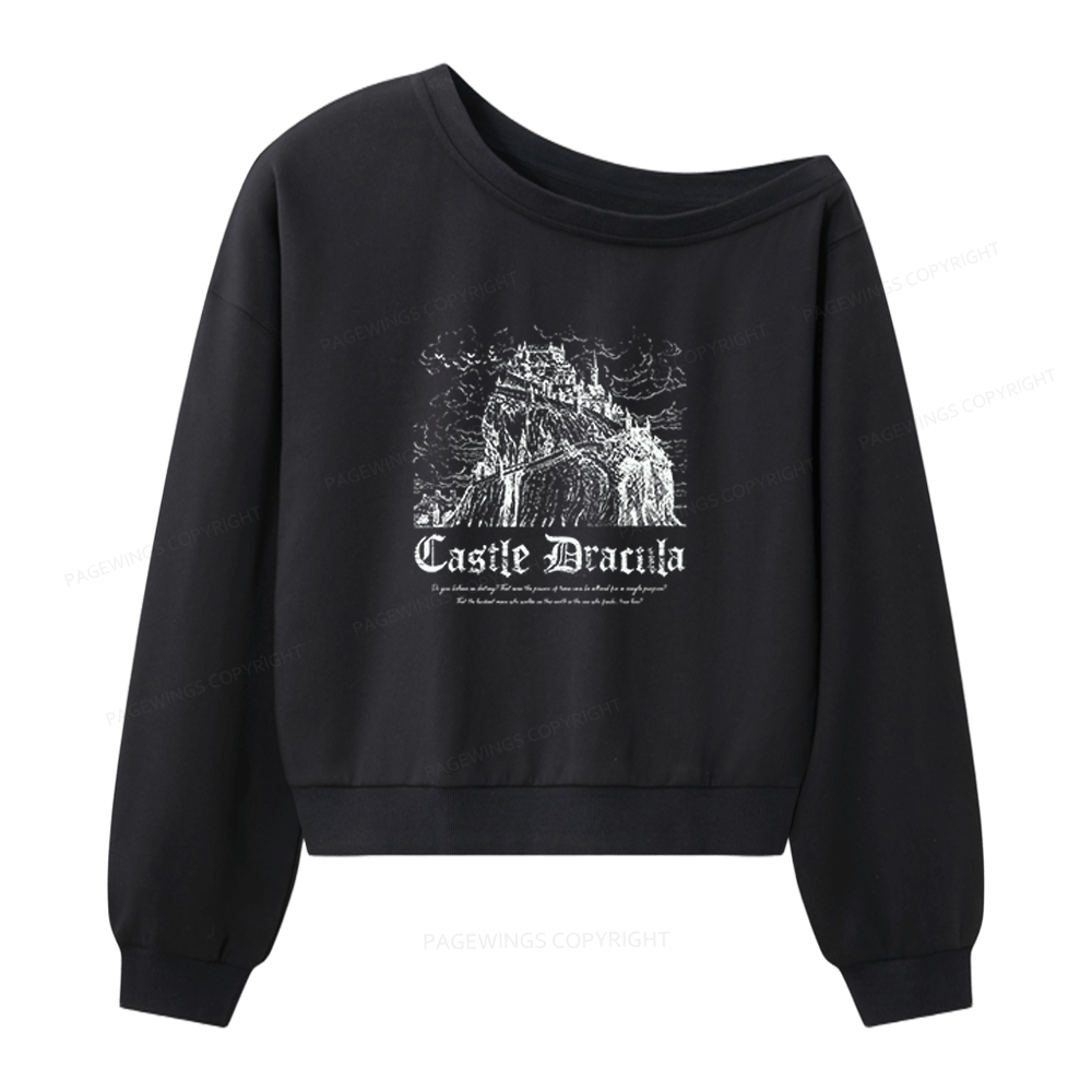 Pagewings Dark Romance Bookish Women Off Shoulder Sweatshirt