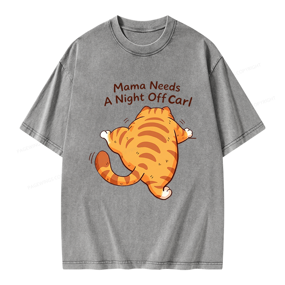 Pagewings Mama Needs A Night Off Unisex Washed T-shirt