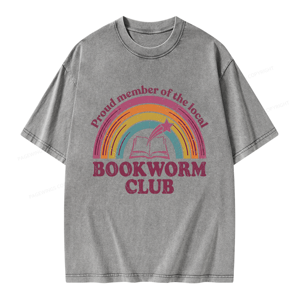 Pagewings Bookworm Club Unisex Washed T-shirt