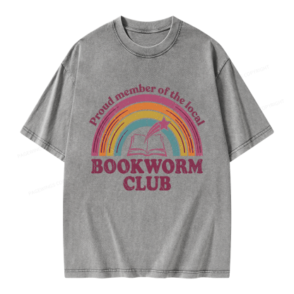 Pagewings Bookworm Club Unisex Washed T-shirt
