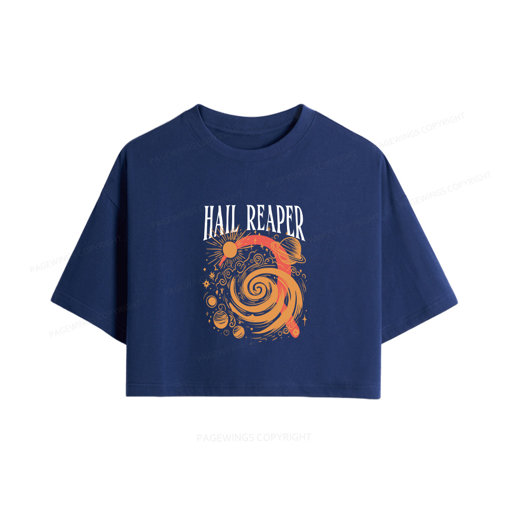 Pagewings Sci‑Fi Nerd Women Crop Tops