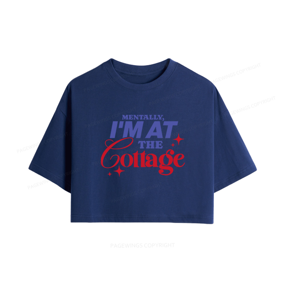 Pagewings I'm at the Cottage Women Crop Tops