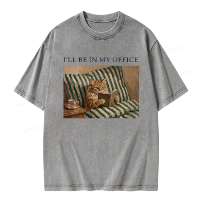 Pagewings Funny Book Lover Unisex Washed T-shirt