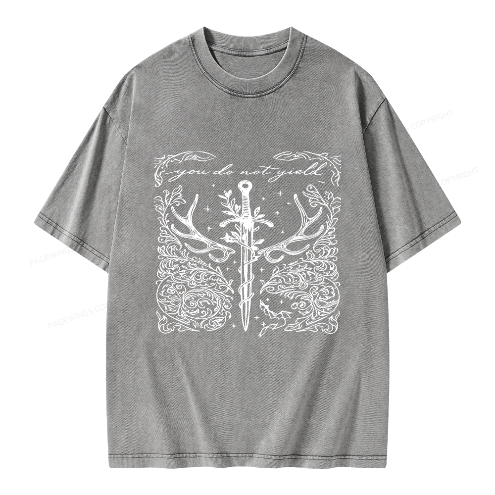 Pagewings You Do Not Yield Unisex Washed T-shirt