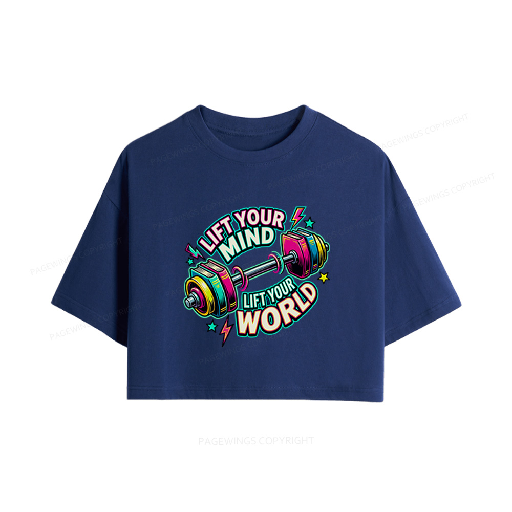 Pagewings Lift Your Mind Lift Your World Women Crop Tops