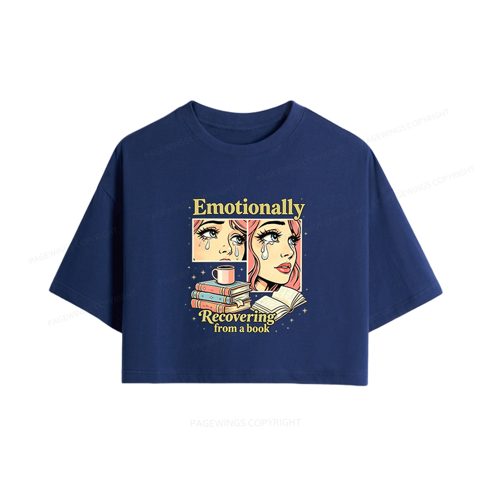 Pagewings Emotionally Recovering From A Book Women Crop Tops