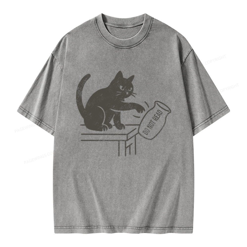 Pagewings Do Not Read Unisex Washed T-shirt
