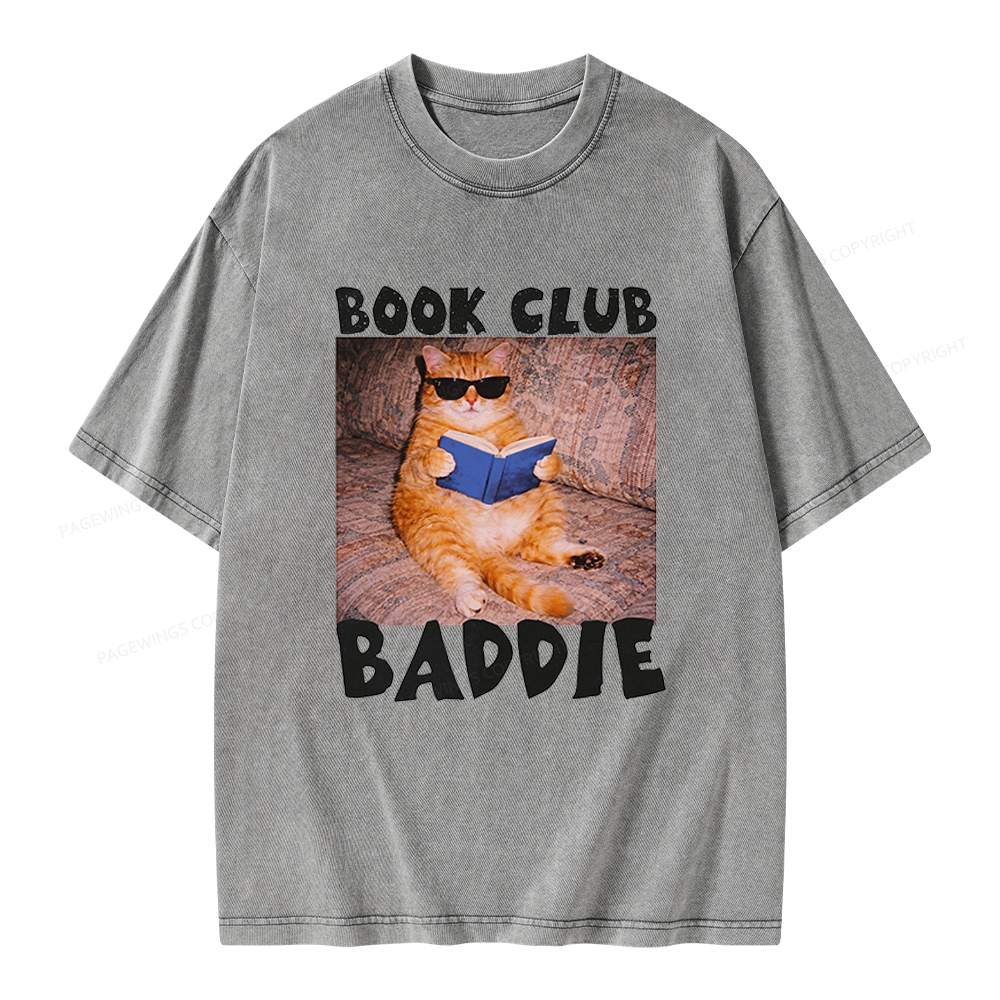 Pagewings Book Club Baddie Unisex Washed T-shirt