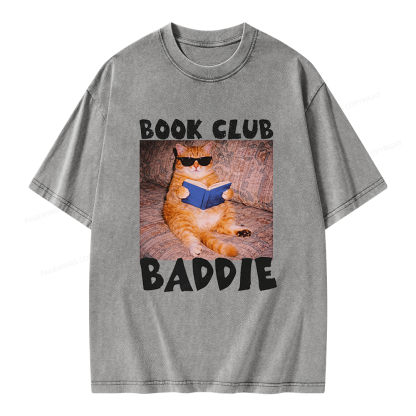 Pagewings Book Club Baddie Unisex Washed T-shirt