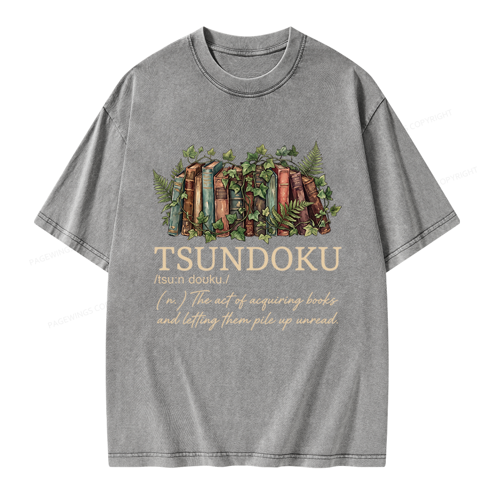Pagewings Tsundoku Unisex Washed T-shirt
