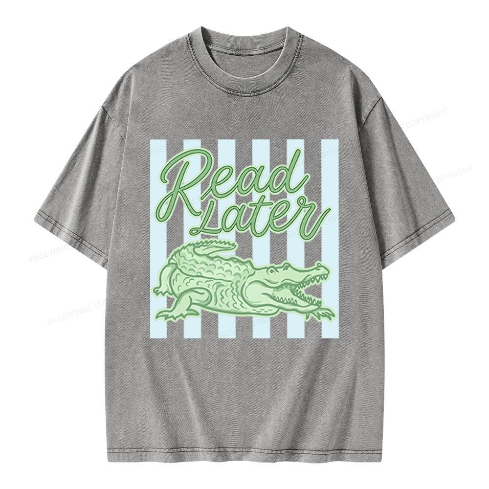 Pagewings Read Later Unisex Washed T-shirt