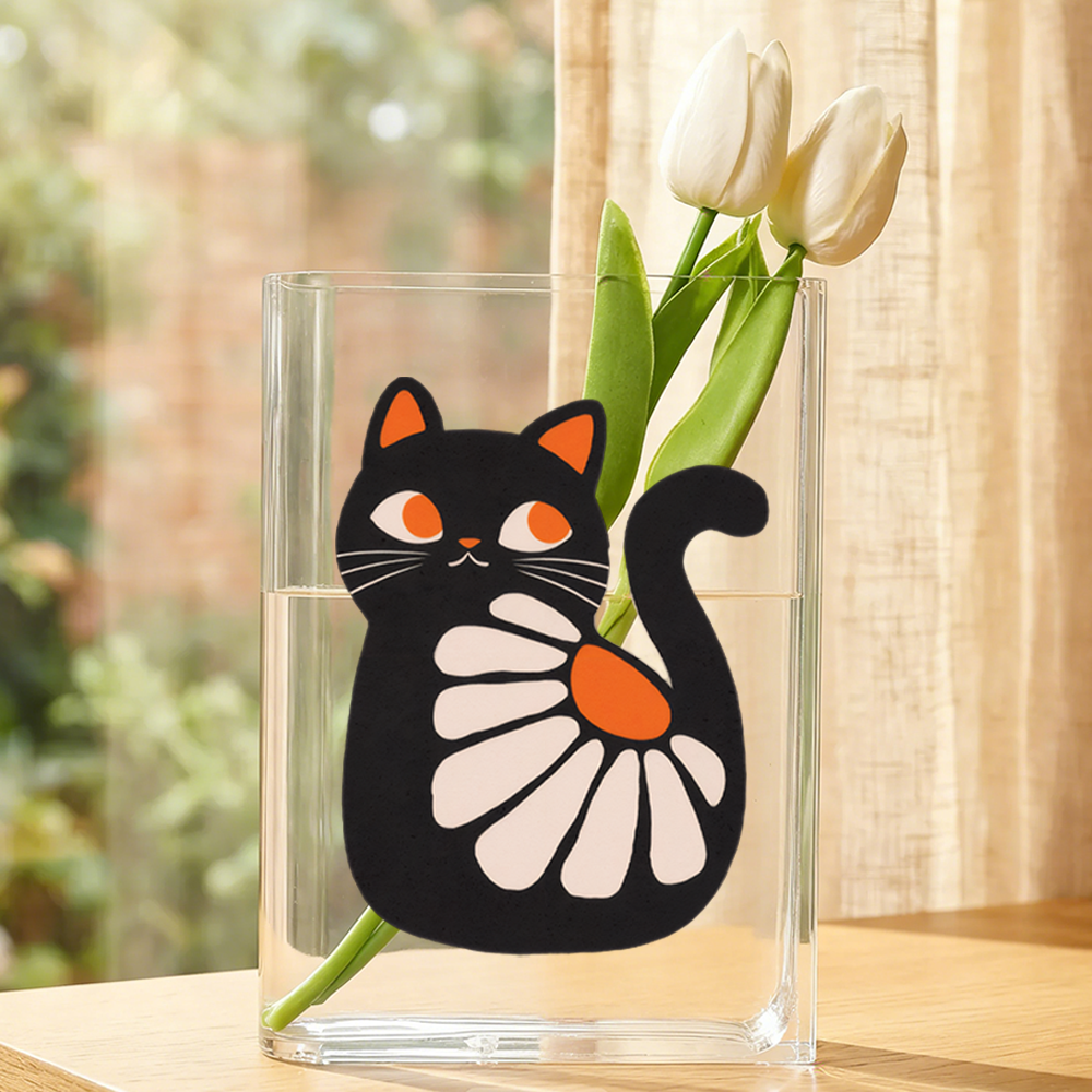 Pagewings Flower Cat Acrylic Book Vase