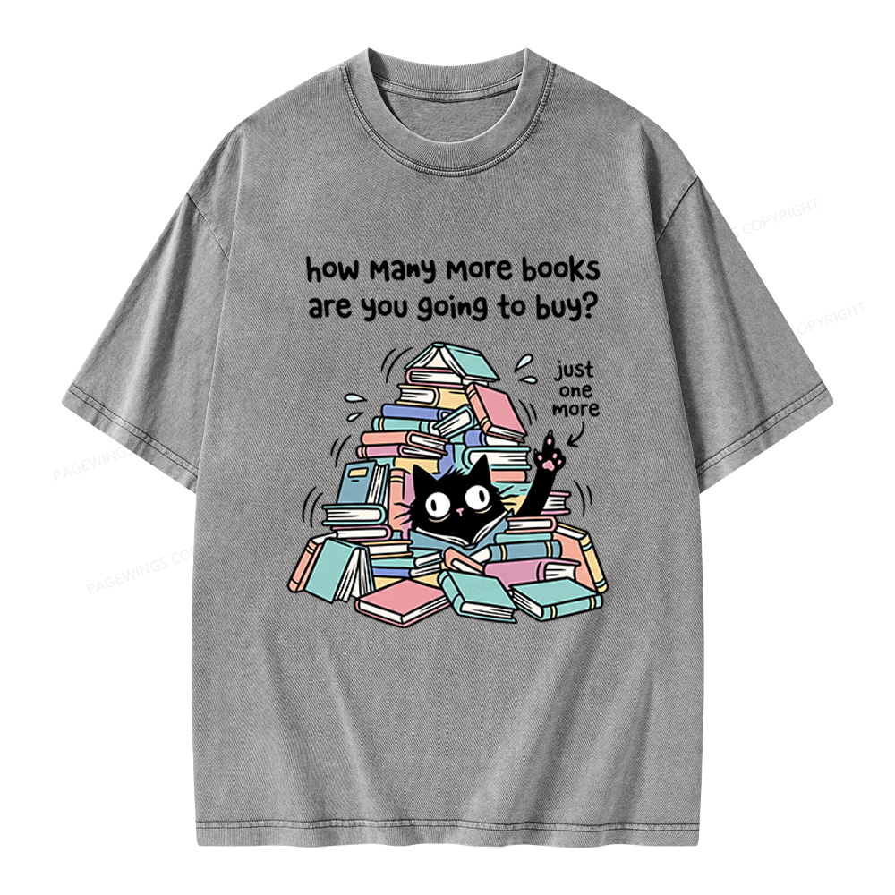 Pagewings Just One More Book Unisex Washed T-shirt