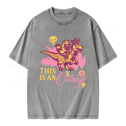 Pagewings This Is An Outrage Unisex Washed T-shirt