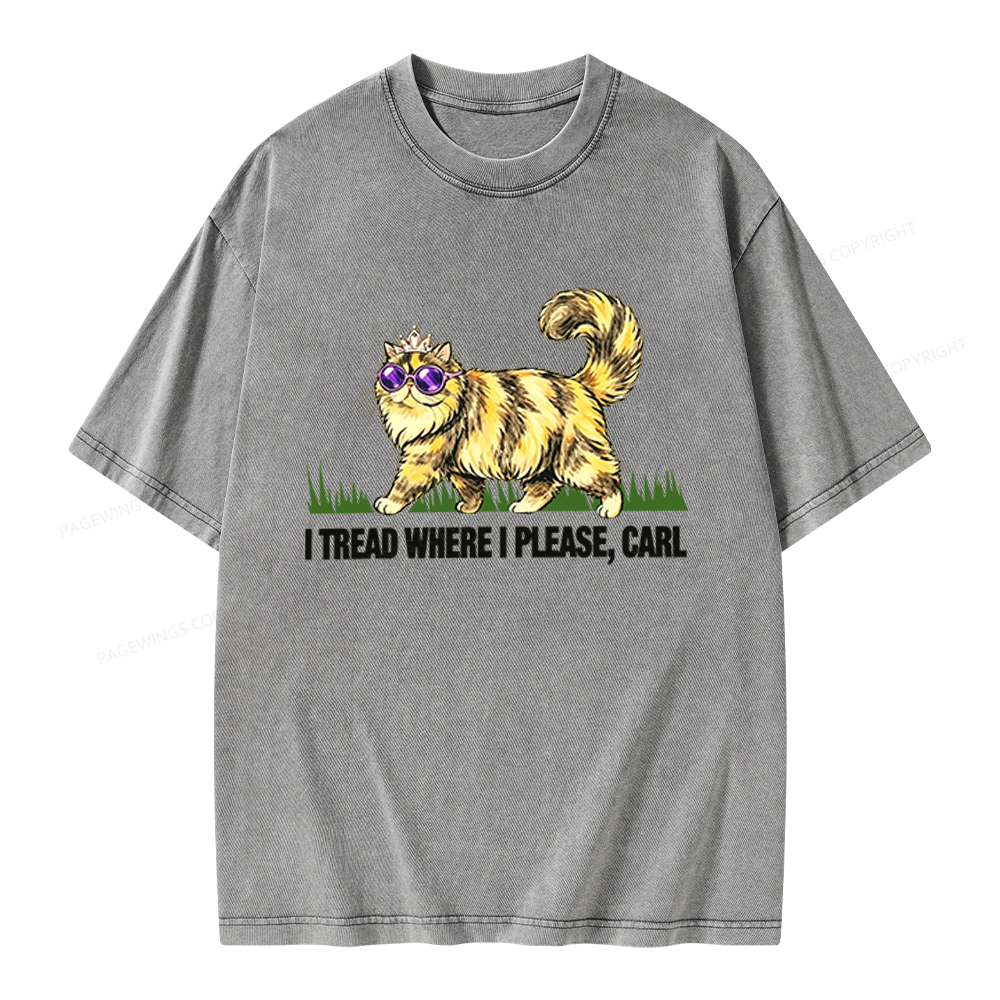 Pagewings Tread Where I Please Unisex Washed T-shirt