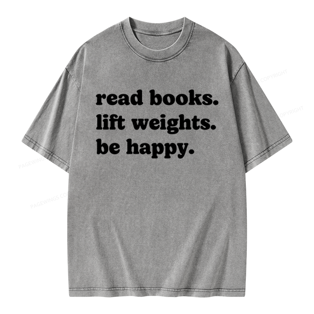 Pagewings Book Lover Gym Unisex Washed T-shirt