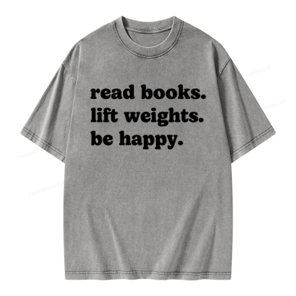Pagewings Book Lover Gym Unisex Washed T-shirt