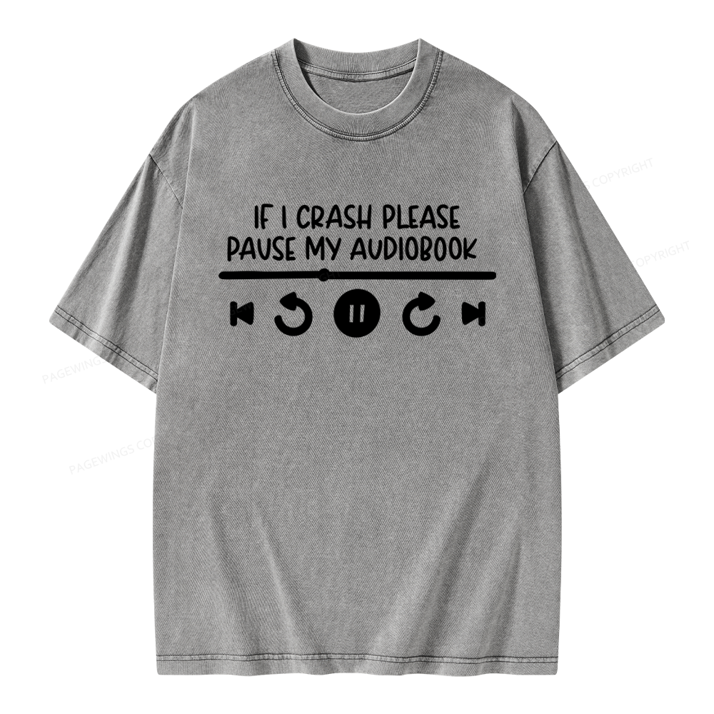 Pagewings Audiobook Unisex Washed T-shirt