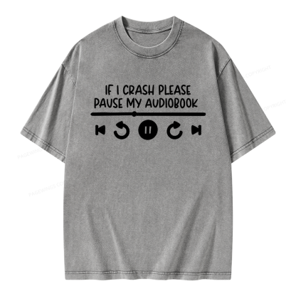 Pagewings Audiobook Unisex Washed T-shirt