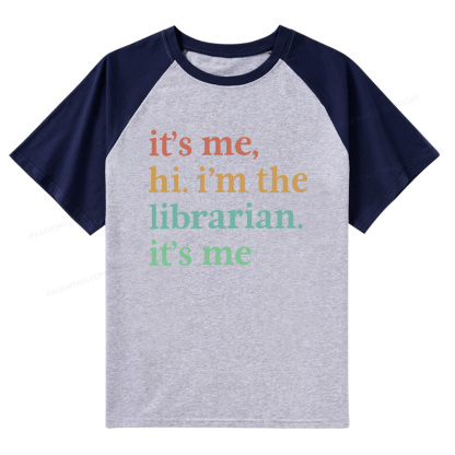 Pagewings Hi I'm The Librarian Raglan T-shirt