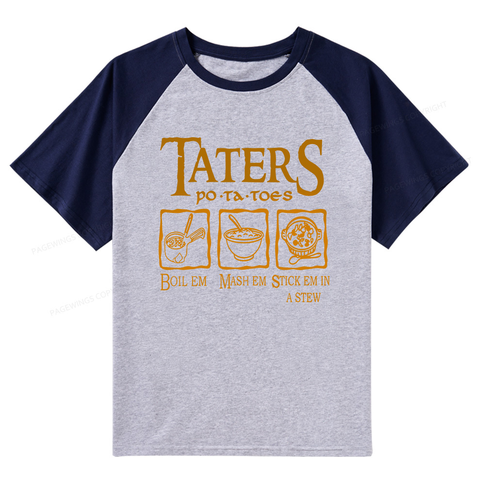 Pagewings Potatoes Raglan T-shirt