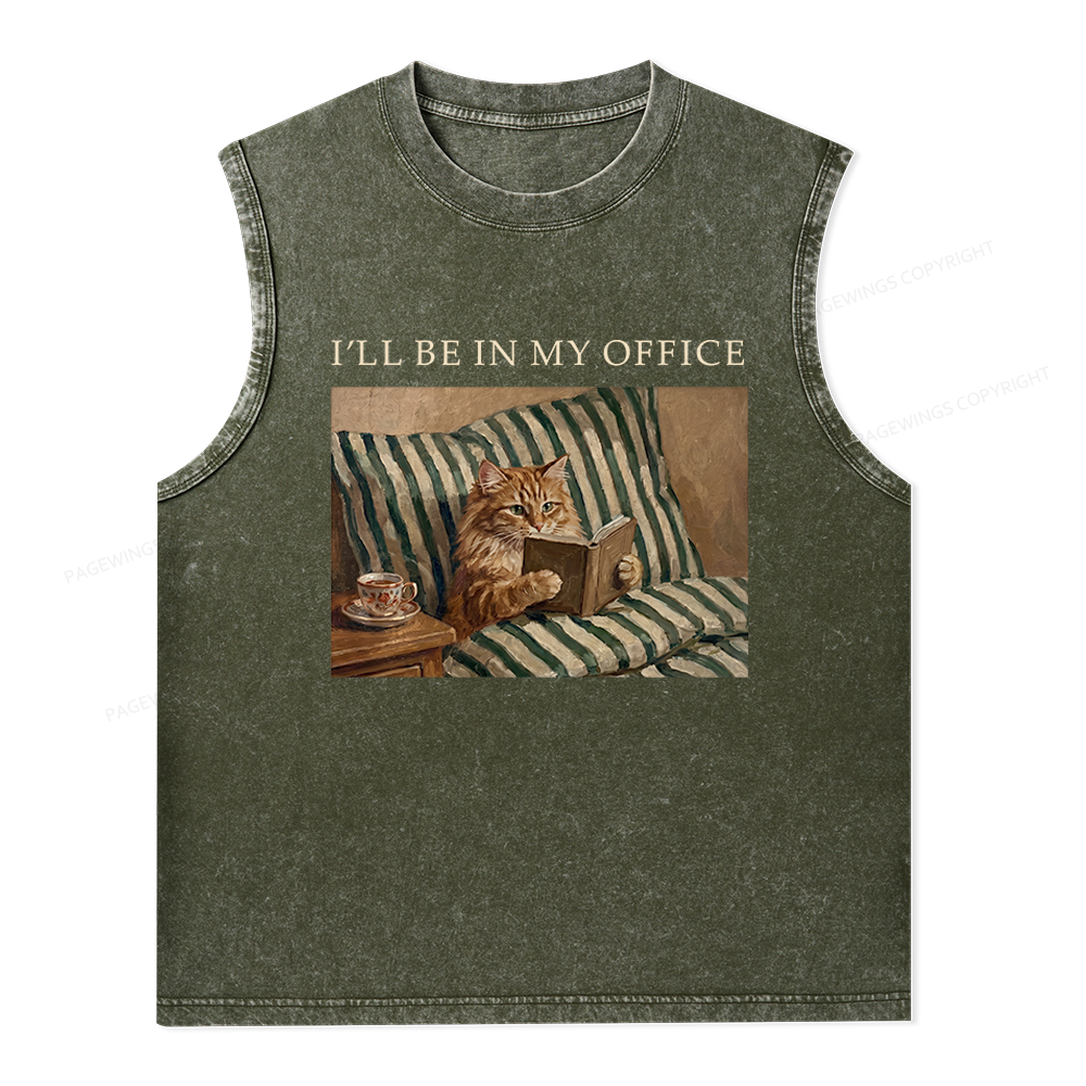 Pagewings Funny Book Lover Unisex Washed Tank Top