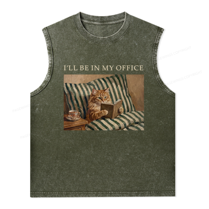 Pagewings Funny Book Lover Unisex Washed Tank Top