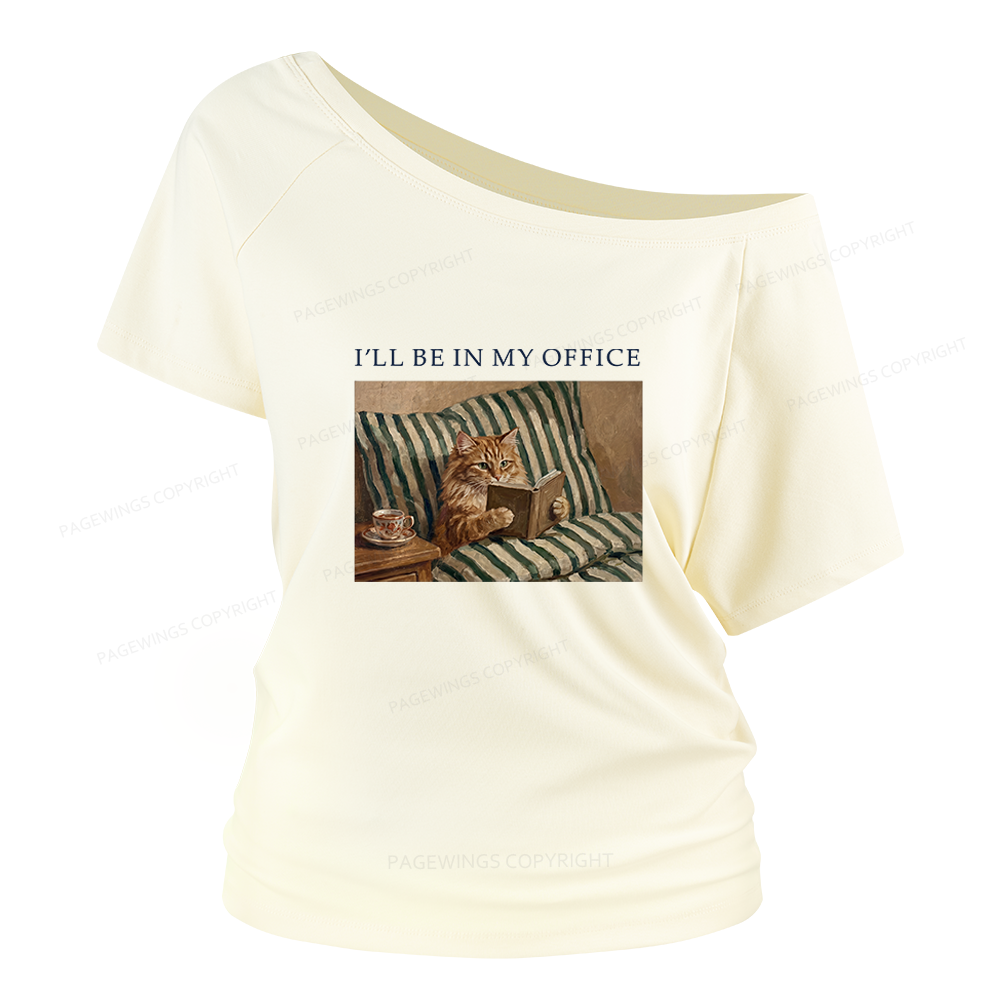 Pagewings Funny Book Lover Women Off Shoulder T-shirts