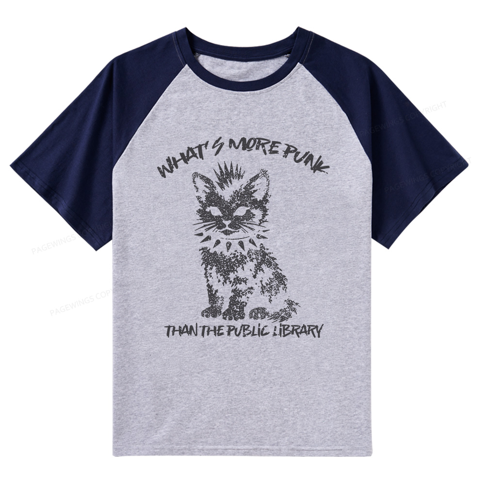 Pagewings What's More Punk Than The Public Library Raglan T-shirt