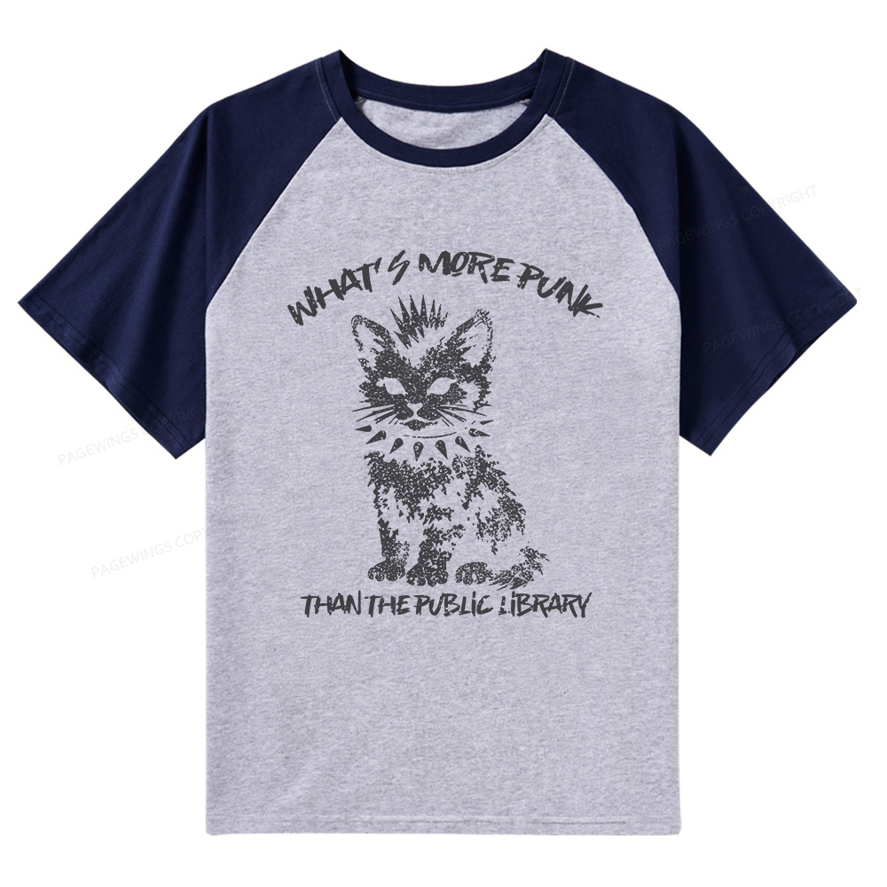 Pagewings What's More Punk Than The Public Library Raglan T-shirt