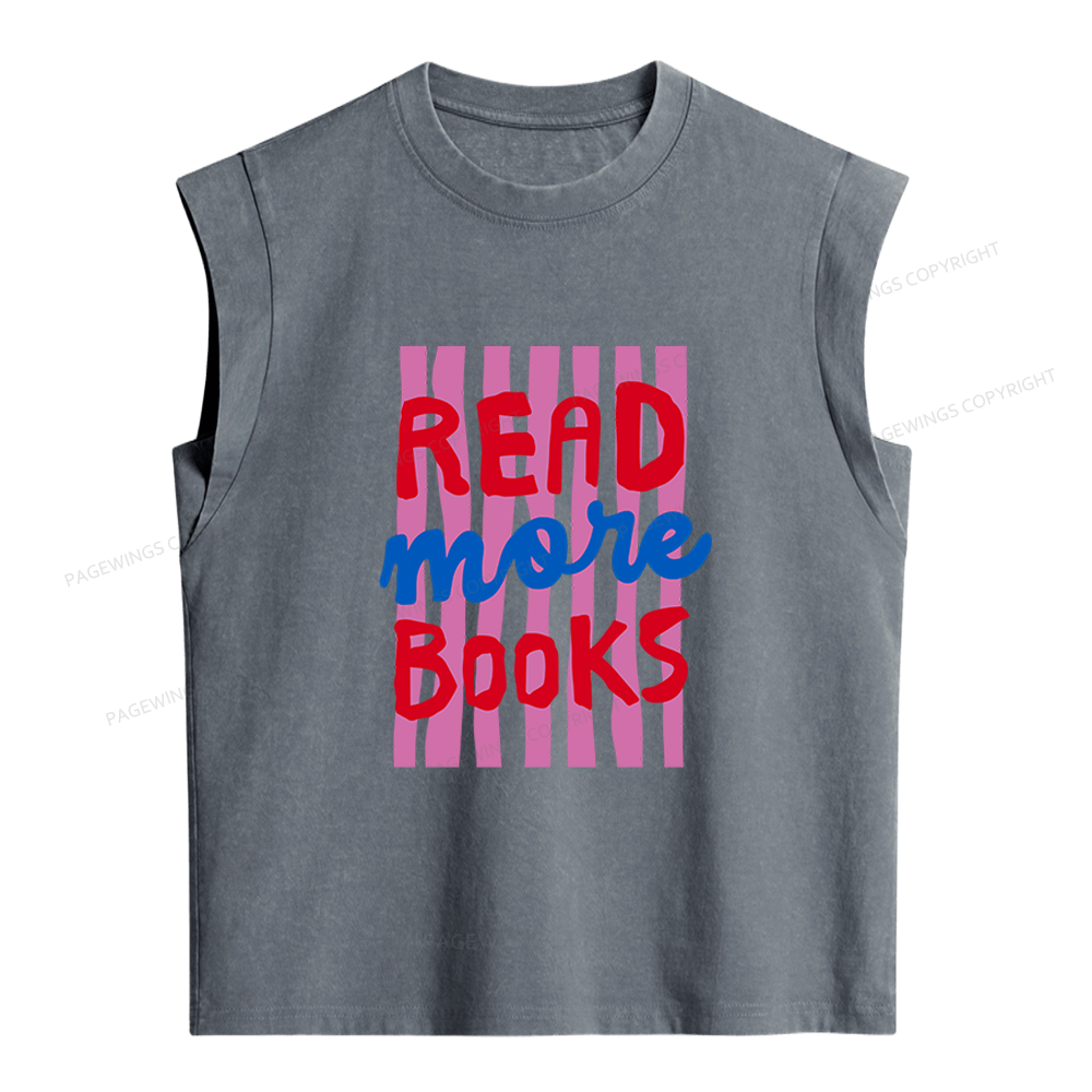 Pagewings Read More Books Women's Washed Tank Top