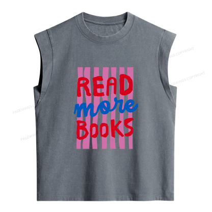 Pagewings Read More Books Women's Washed Tank Top
