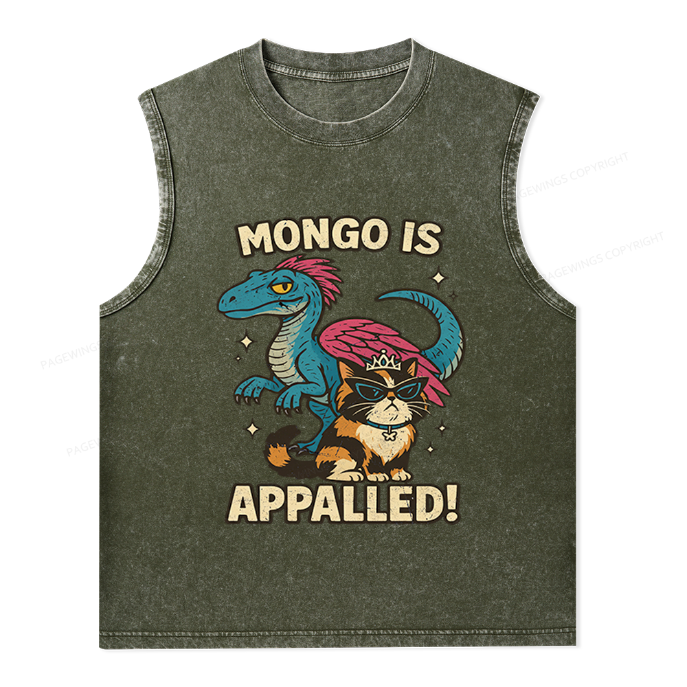 Pagewings Mongo Is Appalled Unisex Washed Tank Top