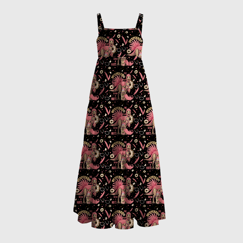 Pagewings Square Neck Sci-Fi Lover Maxi Dress