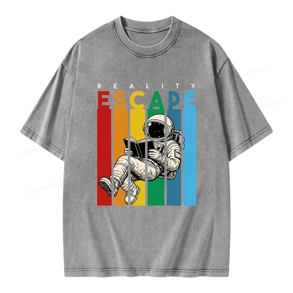 Pagewings Reality Escape Unisex Washed T-shirt