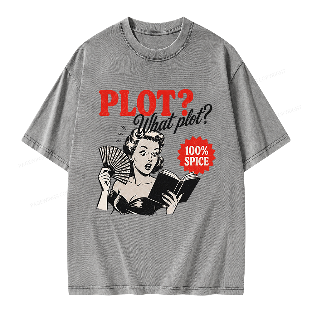 Pagewings What Plot Unisex Washed T-shirt