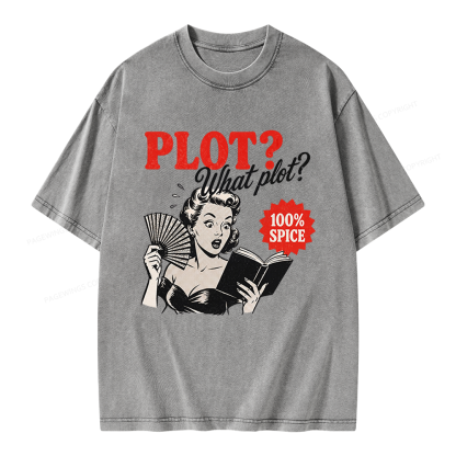 Pagewings What Plot Unisex Washed T-shirt