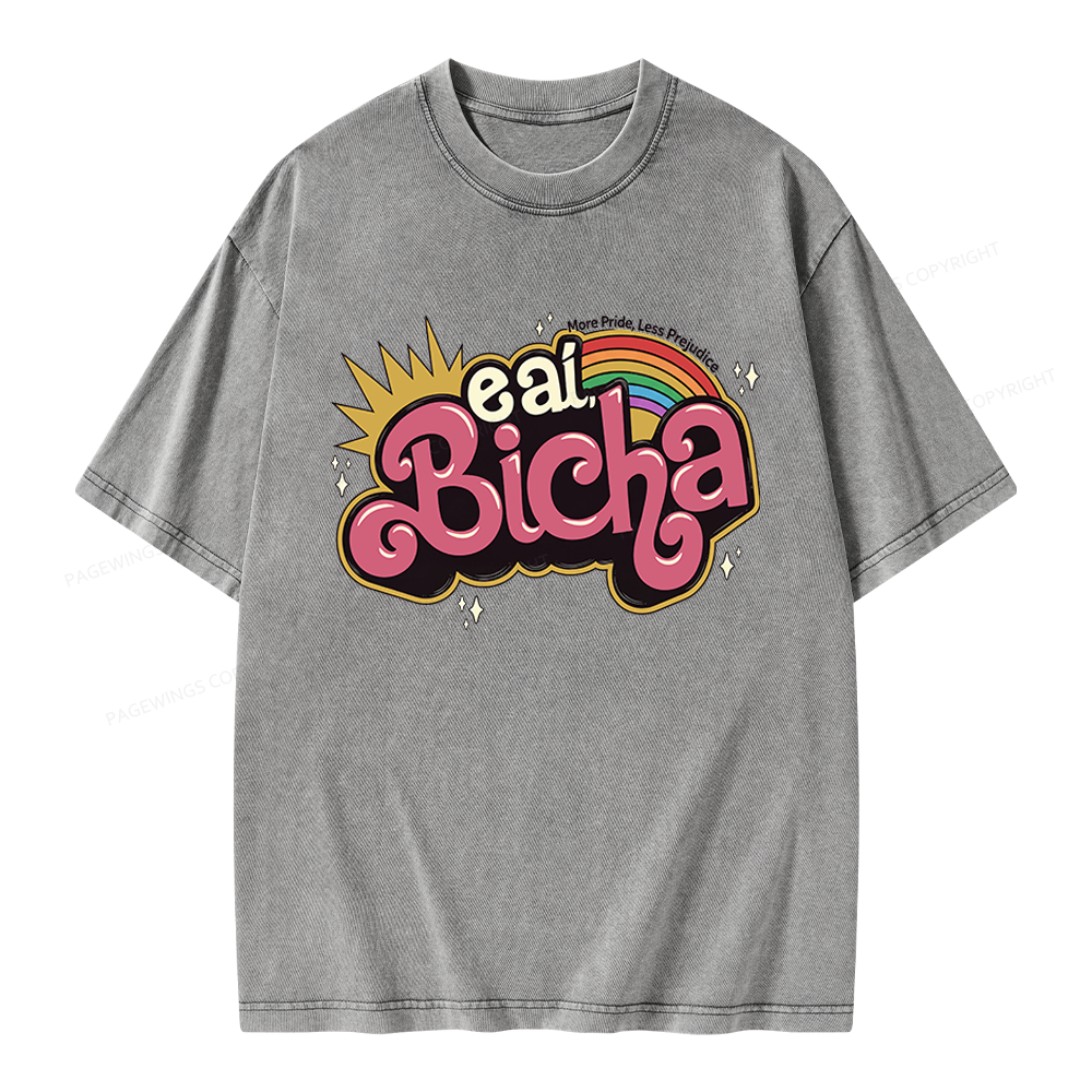 Pagewings More Pride Less Prejudice Unisex Washed T-shirt