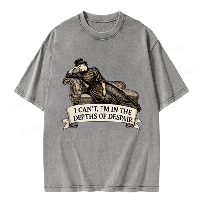 Pagewings I’m In The Depths Of Despair Unisex Washed T-shirt